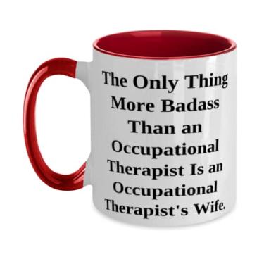 Imagem de Caneca Best Wife de dois tons de 325 ml, The Only Thing More Badass Than An Occupational Therapist Is an, Presente para a esposa, Presentes baratos do marido