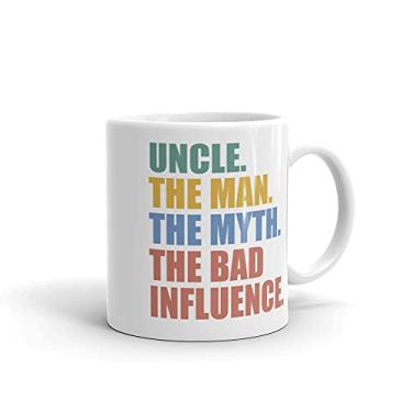 Imagem de Caneca masculina Dia dos Pais Uncle The Man The Myth The Bad Influence