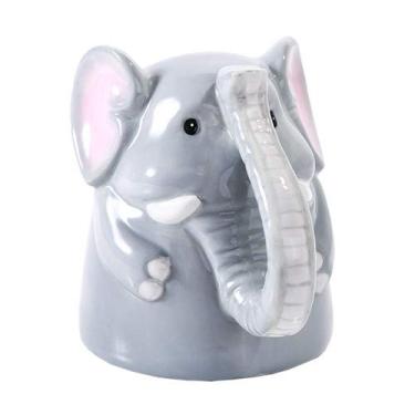 Imagem de Pacific Giftware Caneca de café Topsy Turvy adorável caneca de chá de cabeça para baixo decoração de escritório em casa (elefante)