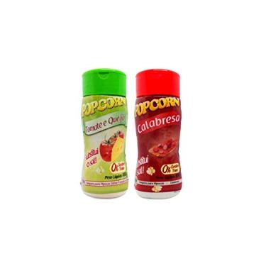 Imagem de Temperos P/ Pipoca Popcorn Cx 24 Frascos. 12 Tomate e Queijo - 12 Calabresa