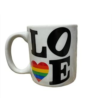 Imagem de Caneca Porcelana LGBTQIA+ Coração Pride 300ml