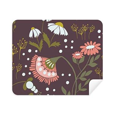 Imagem de Pano de limpeza de pintura de flores marrons Limpador de tela 2 peças tecido de camurça
