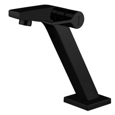 Imagem de Torneira Lavatorio 1/4 De Volta Requinte Bancada Preto Fosco