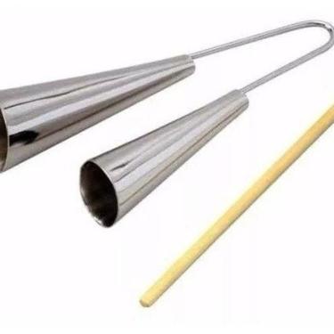 Imagem de Agogo Duplo Grande Cromado Torelli To016