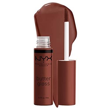 Imagem de NYX PROFESSIONAL MAKEUP Butter Gloss Brown Sugar, Non-Sticky Lip Gloss - Brownie Drip (Deep Brown)