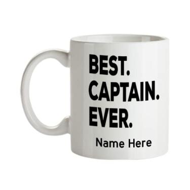 Imagem de Caneca do Capitão Personalizada, Caneca do Melhor Capitão, Presentes do Capitão, Presente para Capitães, Presentes para Capitão Aniversário Natal Ideia de Presente Mordaça, Copo de Café do Capitão com Nome Personalizado