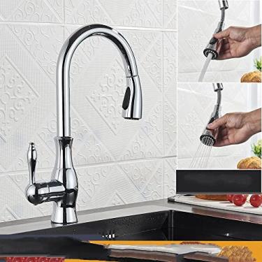 Imagem de Cabeça de pulverizador de torneira de cozinha em ouro rosa, latão preto, misturador de água quente e fria, guindaste montado no convés, alça única, cromo, China