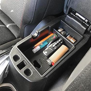 Imagem de EDBETOS Suporte organizador de console central compatível com Jeep Renegade Accessories 2015-2019 2020 2021 2022 Porta-luvas Armazenamento secundário (Acabamento preto)