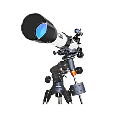 Imagem de Telescópios, telescópio refrator astronomia de comprimento focal de 1000 mm, telescópio de viagem compacto e portátil, tripé de altura ajustável, para crianças iniciantes pequena surpresa