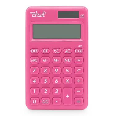 Imagem de Calculadora de bolso (bat solar 12 díg) rosa 1200 Spiral Digit bt 1 un