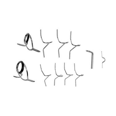 Imagem de Kit de reparo de ponta de pesca para varão de voo Dongyue 9FT 4-6WTHard Snake Guide Tip Hook DIY Anéis de olho de diferentes tamanhos