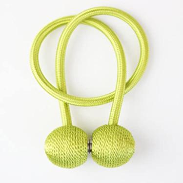 Imagem de Suporte de alça de cortina magnética gancho fivela clipe alça de cortina poliéster acessórios decorativos para casa, verde, 49 cm