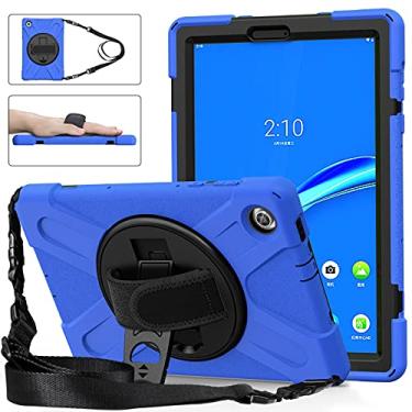 Imagem de For Lenovo Tab M10 Plus TB-X606F Shockproof Colorful Silicone + PC Protective Case with Holder & Hand Strap & Shoulder Strap