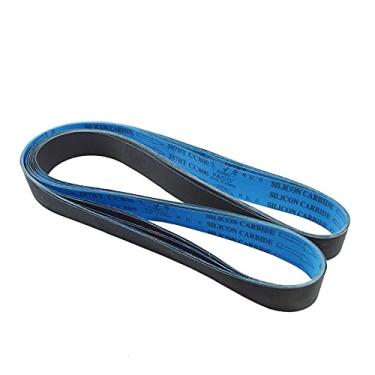 Imagem de 1 peça Cinta de lixamento de carboneto de silício Faixa de polimento de lixa flexível para cristal de madeira de jade de alumínio cobre, P100,1250x50mm