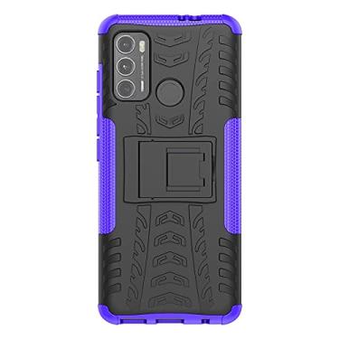 Imagem de For Motorola Moto G60 Tire Texture Shockproof TPU+PC Protective Case with Holder