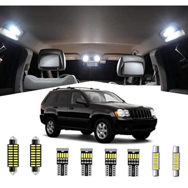 Imagem de Kit de 14 peças de luzes LED interiores Grand Cherokee Super Bright LED Mapa Dome Lâmpadas de substituição para Jeep Grand Cherokee 1999-2010 todos os modelos