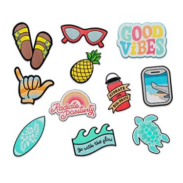 Imagem de The Carefree Bee VSCO Patches estéticos - Adesivos de ferro para meninas, adesivos de mochila, adesivos fofos, adesivos para roupas na moda, adesivos fofos de passar a ferro, adesivos bonitos para jeans com estética (conjunto 8)