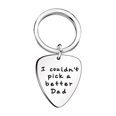 Imagem de Chaveiro Dia dos Pais Papa Pai Palheta de guitarra Aço inoxidável - I Couldn't Pick A Better Dad