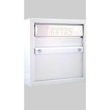 Imagem de Caixa de correio carta para portão, grade ou embutir chapa de aço 0.50mm cor Branca