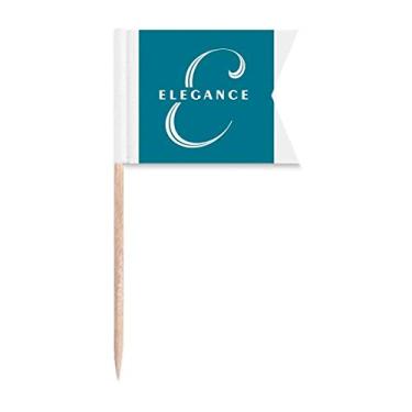 Imagem de Elegance Elefante Letras para Palito de Dente, Marcação de Marcação para Bolo de Festa Prato de Queijo