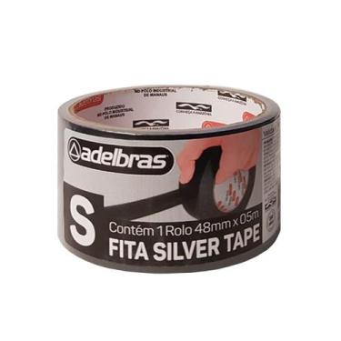 Imagem de Fita Adesiva Silver Tape Adelbras 48mm 5M Preto 960 Reforçada Multiuso