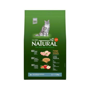 Imagem de Ração Guabi Natural Para Gatos Sênior Castrados Sabor Frango E Arroz -