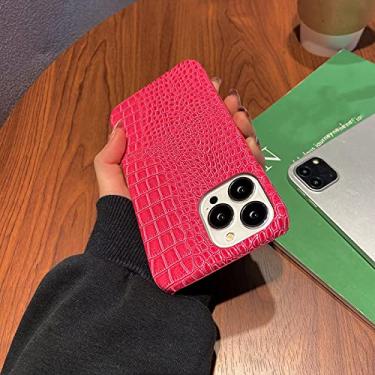 Imagem de Estojo de couro rígido PU com padrão de crocodilo brilhante 3D para iphone 13 7 8 Plus X 12 XR MAX 11 14 Pro SE Mini 6 6S Capa, C, para iphone 13ProMax