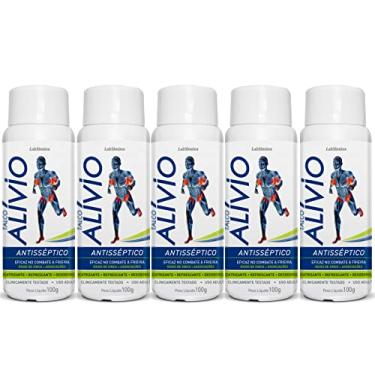 Imagem de Kit 5 Talco Alivio Antisséptico Desodorante Antitranspirante