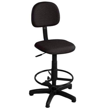 Imagem de Cadeira Caixa Supermercado tecido-Preta.