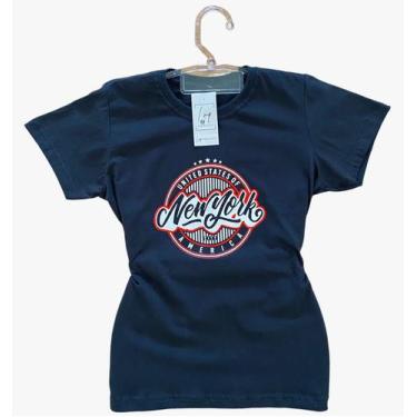 Imagem de Camiseta Feminina Baby Look Algodão New York United States - Lmp Confe