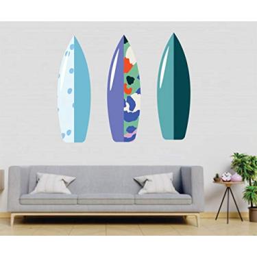 Imagem de Adesivo decorativo Prancha Surf tamanho total 75cmx80cm
