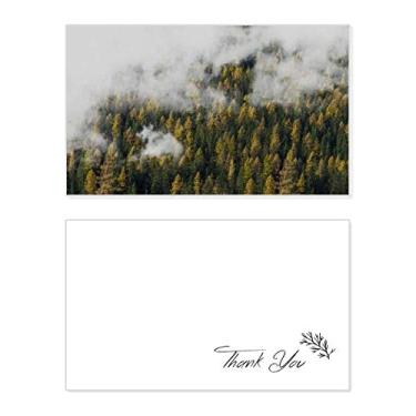 Imagem de Forest Mountain Fog Mist Cloud Autumn Cartão de agradecimento aniversário comemorações casamento agradecimento