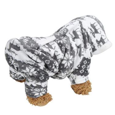 Imagem de Yencoly Roupas de inverno para cães, cachorro de pelúcia cinza macio e confortável, gato para cães pequenos, médios e grandes (G)