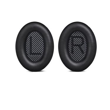 Imagem de GRASS Almofadas de substituição para fones de ouvido Bose QuietComfort 35 II, 35 - Couro de proteína, Espuma de memória, Preto