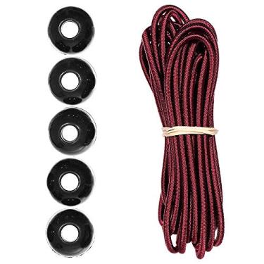 Imagem de Kits de cordas de choque Paracord Planet Ball – 3 m de cabo de choque de 0,5 cm – para acampamento, eventos, tendas, caminhadas, lonas e usos ao ar livre (borgonha)