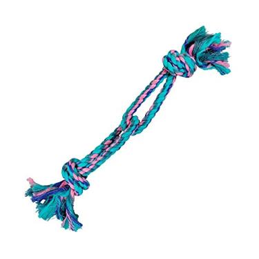 Imagem de JAMBO PET Brinquedo Corda 2 Argolas, Divertido, Resistente, Perfeito Para Morder E Brincar, Suporta Fortes Impactos E Puxões, Pastel, para Cães