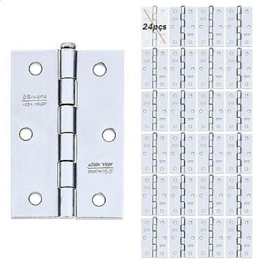 Imagem de Kit 24 Dobradiças Silvana 850 Até 35kg - 4" Polegadas Zincado