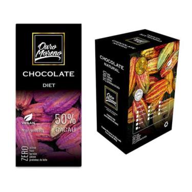Imagem de Barra De Chocolate Diet 50% Cacau Ouro Moreno 80G - Caixa Com 10