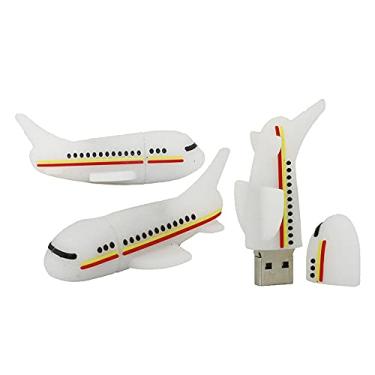 Imagem de Flash Drives USB em forma de avião de 8 GB, pen drive de memória, pen drives pen drives USB Flash Disk Pen Drive U Disk USB 2.0 Pen Drive PenDrive (vermelho)
