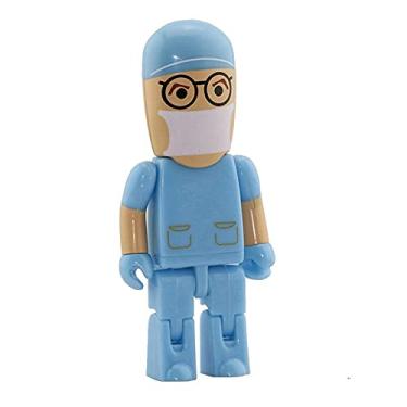 Imagem de Flash Drive USB 2.0 em formato de médico e enfermeiro de 16 GB, pen drive, memorias, pen drive, pen drive, USB, pen drive (azul)