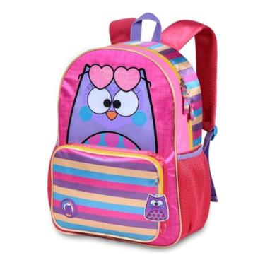 Imagem de Bolsa Bubu e as Corujinhas Mochila de Costas Escolar Rosa Meninas