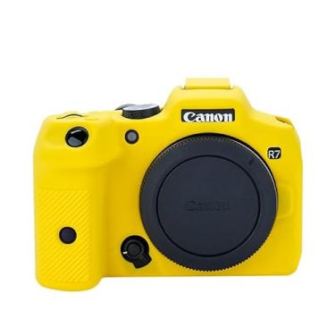 Imagem de Rieibi Capa para câmera EOS R7, capa de silicone para câmera digital Canon eos r7, capa protetora de silicone para Canon r7 - amarela