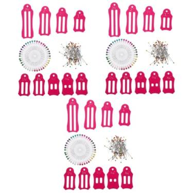 Imagem de SHINEOFI 3 Partidas conjunto de alfaiataria kit de pinos de fita viés pino de jóias de casamento ferramenta de dobradura de fita de tecido kit de alfinete de pérola de costura
