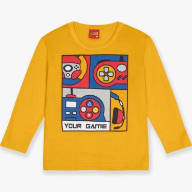 Imagem de Infantil - Camiseta Menino Kyly Estampa de Jogos Amarelo  menino