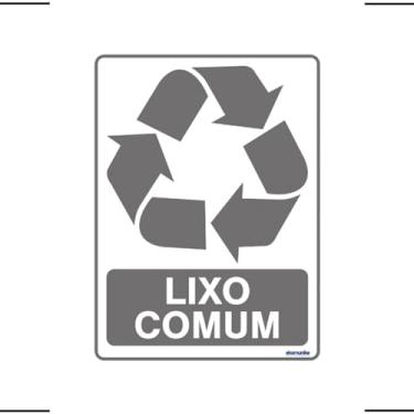 Imagem de Adesivo De Sinalização Lixo Comum 15x20 Ekomunike - S-247 F9e