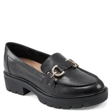Imagem de Easy Spirit Mocassim feminino Kinndle, Couro preto, 10 Wide
