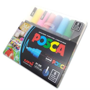 Imagem de Caneta Posca Uni-ball PC-5M - 8 Cores