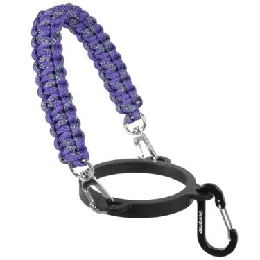 Imagem de Gearproz Cabo Paracord para Hydro Flask – Também compatível com garrafas de água de ferro, Thermoflask, Takeya de 3,5 a 1,18 l – Acessórios com cabo de sobrevivência (roxo)