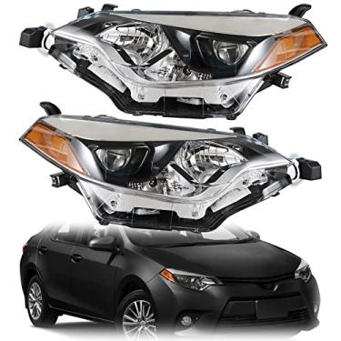 Imagem de ANTUKO 8111002E60 8115002E60 Faróis de halogêneo do lado esquerdo e direito de substituição do conjunto de faróis Corolla 2014 2015 2016