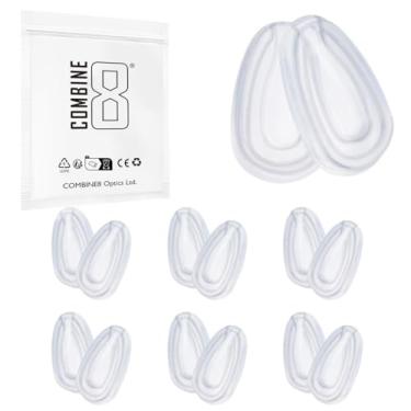 Imagem de Combine8 Almofadas de nariz para óculos, 6 pares de almofadas de nariz de silicone macio para óculos Oakley Feedback/Holbrook Metal/Gauge 6/Gauge 8/Crosshair/Elmont M L/Blender/Caveat/Tie Breaker